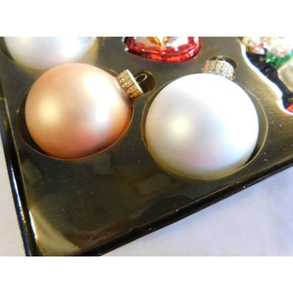 Christmas Ornament Set Vintage Hand Blown Mercury Glass Wedding - Picture 4 of 8